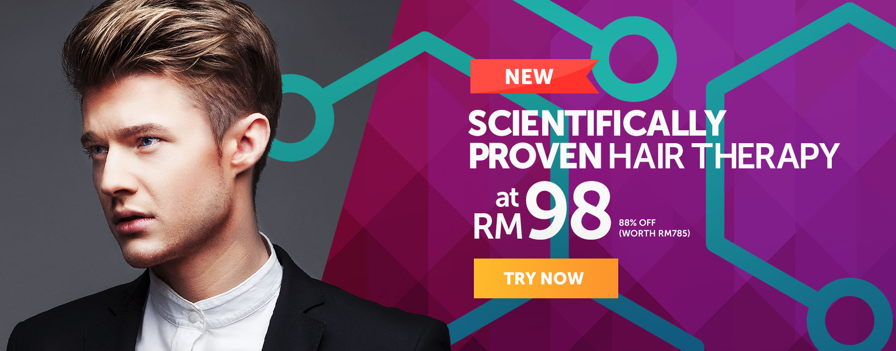 Scientifically Proven Hair Therapy, only RM98