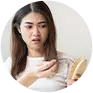 Weak, brittle hair prone to breakage